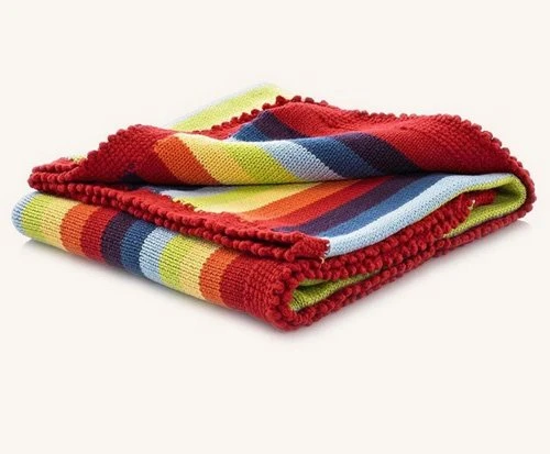 Couverture lestée en tricot torsadé