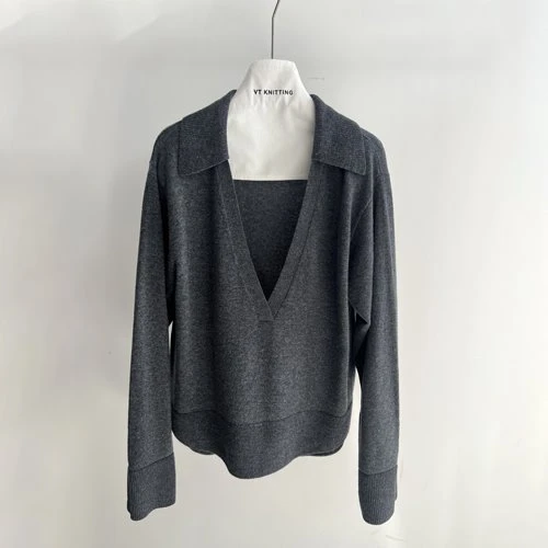 Top en laine tricoté