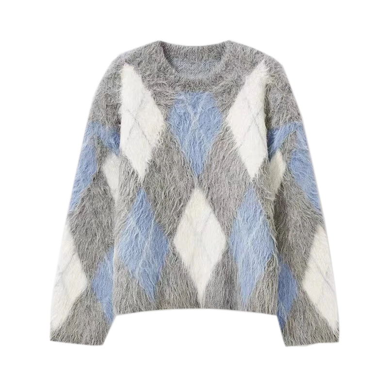 Pull Tie Dye en fil mélangé mohair pour femme