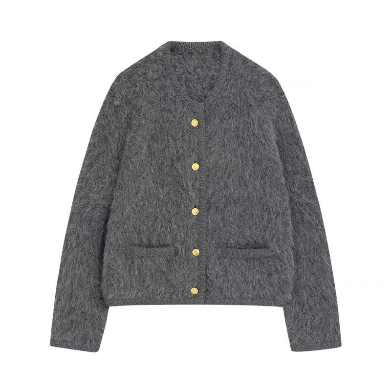 Manteau pull rayé de créateur pour femme