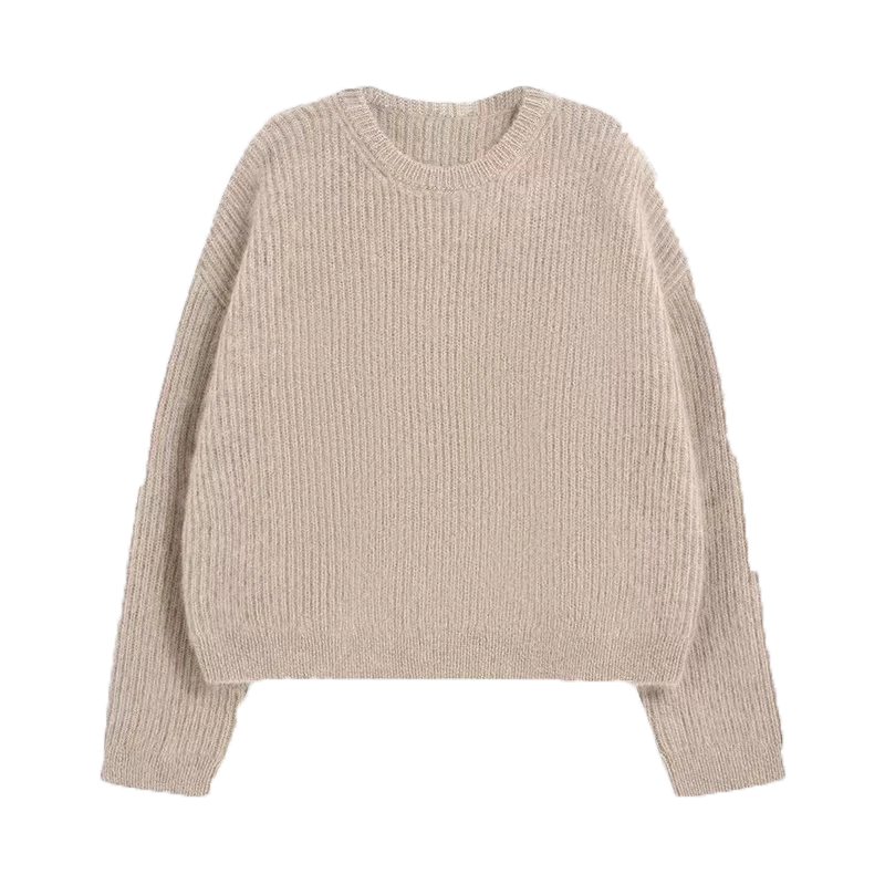 Pull col rond de style designer pour femme