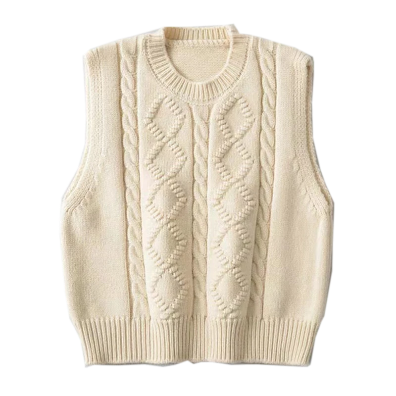 Pull en tricot rayé à col en V pour femme