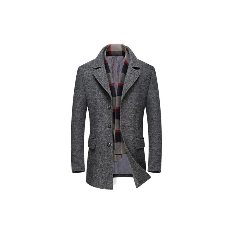 Manteau en laine mince pour hommes