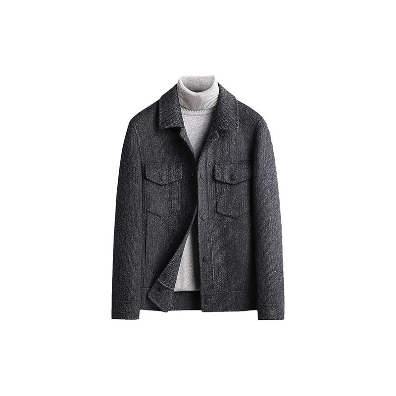 Veste entièrement zippée en laine mérinos