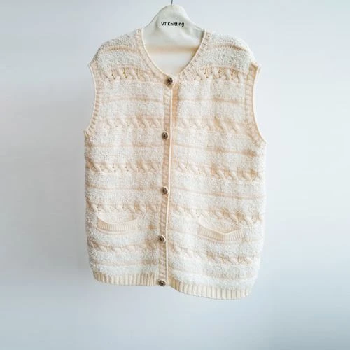 Cardigan col V en laine mérinos pour femme