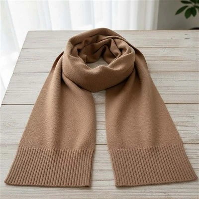 Écharpe en laine marron