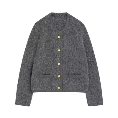Manteau pull rayé de créateur pour femme