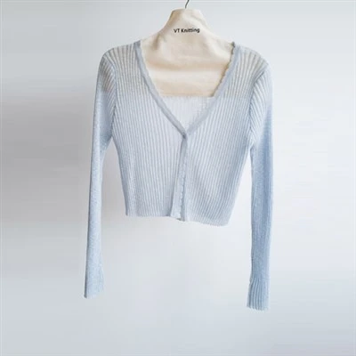 Cardigan en tricot de coton léger