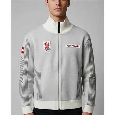 Veste tricotée doublée en polaire pour hommes