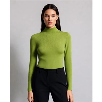 Cols roulés en tricot côtelé pour dames