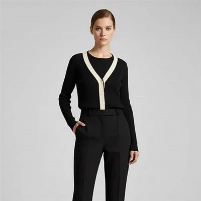 Pull col V en laine épaisse
