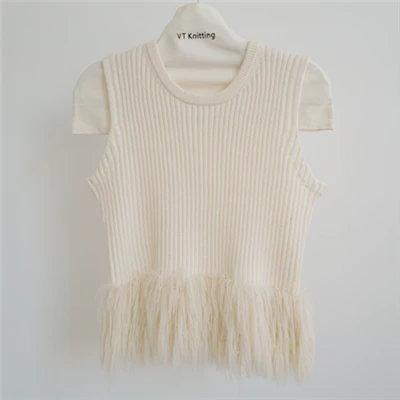 Gilet en tricot blanc pour femmes