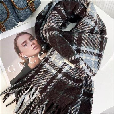 Écharpe à plaid en laine